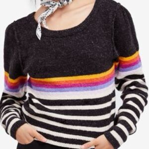 Free People Complete Me Striped Sweater Alpaca blend size medium